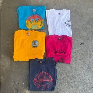 Vintage 90s Single Stitch T-Shirts Lot (5) Made In USA L/XL/2XL